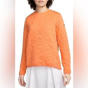 Nike Women's Vibrant Orange Quilted Sweatshirt